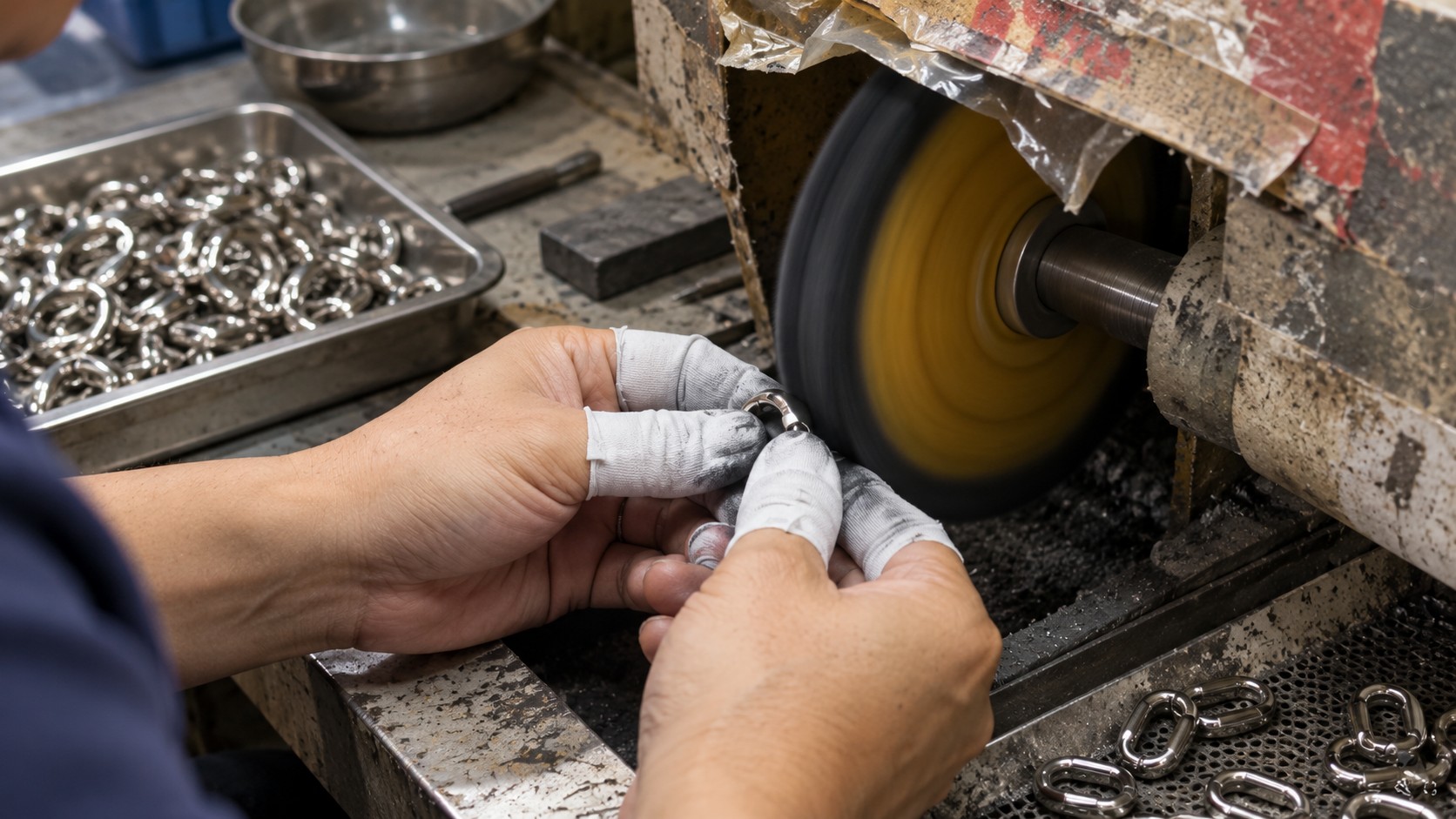 Stainless steel jewelry surface cleaning and preparation before PVD coating