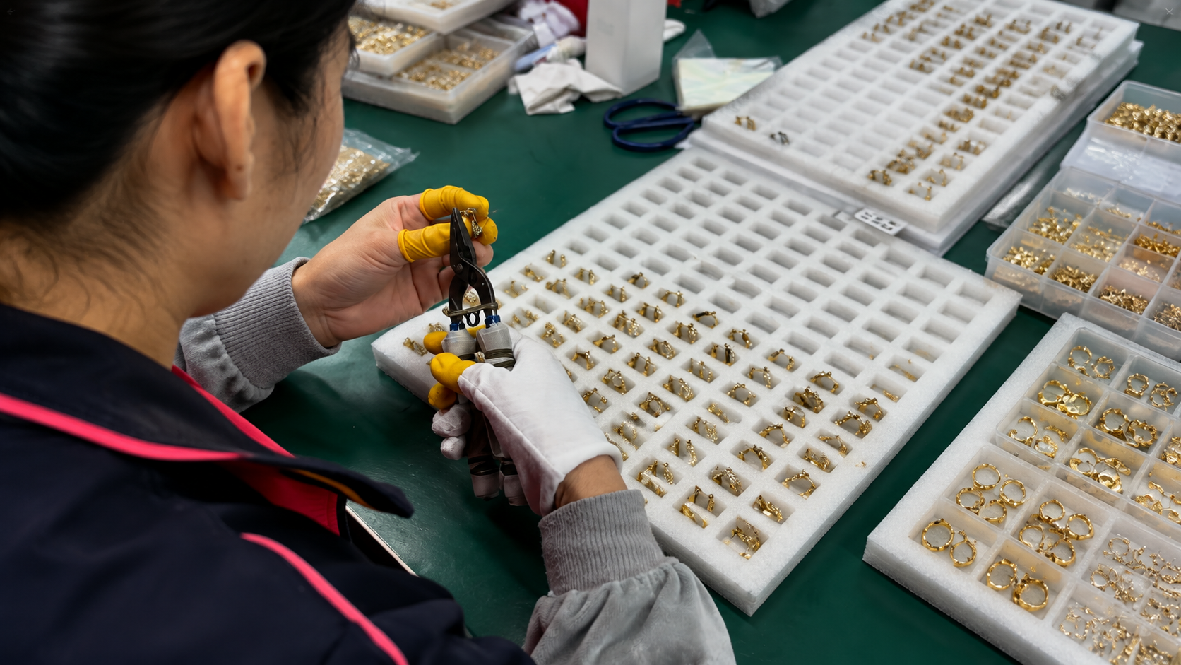 Stainless steel earring post, backing and surface quality inspection