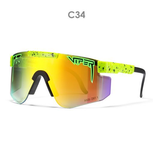 Unisex Pit Viper Wraparound Polarized Sunglasses Outdoor Sport UV Protection Windproof Glasses 