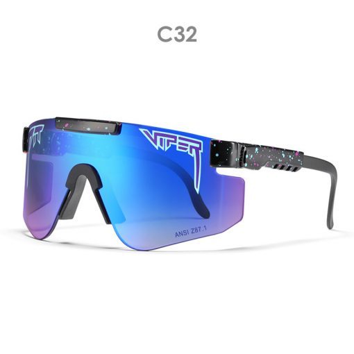Unisex Pit Viper Wraparound Polarized Sunglasses Outdoor Sport UV Protection Windproof Glasses 