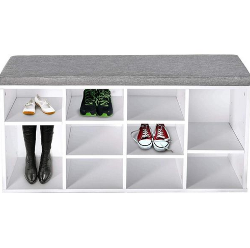 Cubbie Shoe Cabinet Storage Bench, Cubbie Shoe Cabinet Storage Bench With Cushion Adjustable Shelves