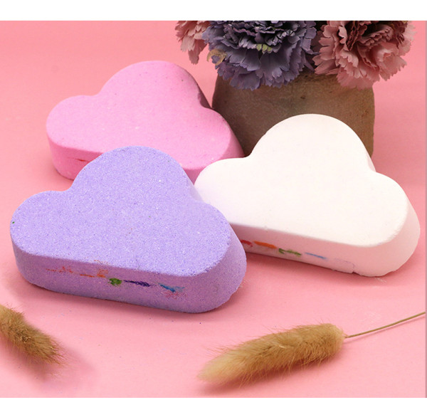 Rainbow Cloud Salt Essential Oil Bathing Ball Bubble Exfoliating Moisturizing Skin Care Props Natural Bubble Bath Bombs Ball