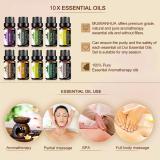 10ML 10Flavor Floral Essential Oil for Diffuser Aromatherapy Oil Pure Aroma Oil Lavender Tea Tree Oil Help Sleep