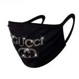 Women Fashion Rhinestones Glitter Face Masks Outdoor Dustproof Mask Unisex Reusable Breathable Ice Cotton Mouth Mask mascarillas