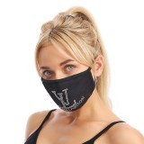 Women Fashion Rhinestones Glitter Face Masks Outdoor Dustproof Mask Unisex Reusable Breathable Ice Cotton Mouth Mask mascarillas