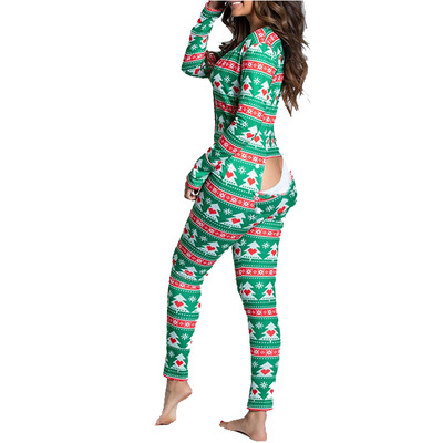 Star moon print functional buttoned flap adults pajamas new arrivals