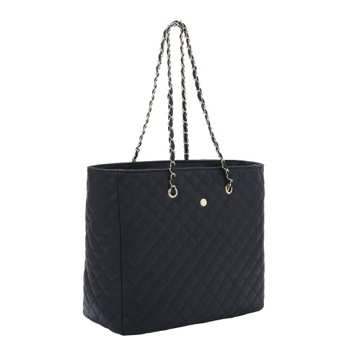 Women Fashion Quilted Handbag Chain Tote Bolso De Mujer Pu Casual Tote Black Classics Shoulder Bag Ladies