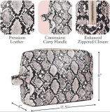 Luxury Snakeskin Makeup Bag Clutch Cosmetic Bags Retro Cosmetic Pouch Toiletry Travel Organizer for Women, Cosmetics, Make Up Tools