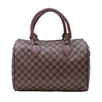 Checkered Tote Shoulder Bag PU Vegan Leather Shoulder Handbags Fashion Ladies Purses Satchel Messenger Bags