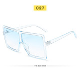 2020 Eyewear Big Size Square Shades Flat Top Frame Oversized Sun glasses Men Women Sunglasses