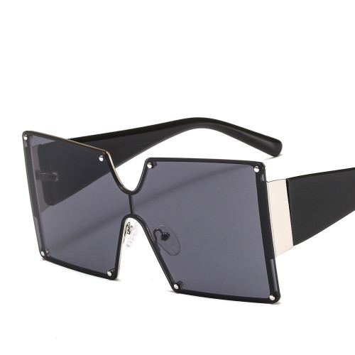 Custom 2020 new arrivals trendy fashion square rimless gradient oversized shades women sun glasses sunglasses