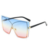 Women 2020 Luxury Brand Fashion Rimless Square Metal Sun Glasses