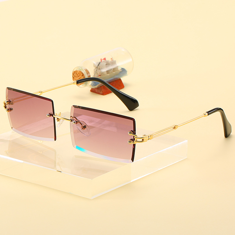 Vintage Rimless Rimless Sunglasses For Women And Men Square Frameless  Eyewear For Outdoor And Beach Fashion From Watch1998, $11.4