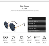 Women Bee Sun Glasses Vintage Black 2020 New Fashion Round Sunglasses