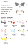 Cheap Sun Glasses Multicolor Multi Color Women Butterfly Shape Sunglasses