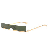 2020 Trendy Unisex Retro Vintage Small Rectangle Rimless Square Gold Frame Clear Lens Sun Glasses Sunglasses