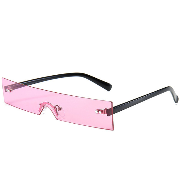 New Design Latest Fashion Small Rimless Rectangle Lens Square Frame Man Women Sunglasses