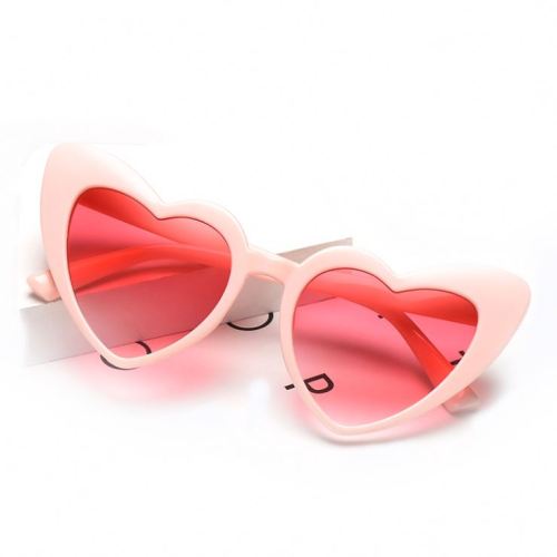 Pink Pc Frame Material And Fashion Heart Shaped Womens Sun Glasses Sunglasses