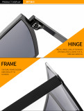 Custom Metal Big Size Square Frame Men Oversize Sunglasses