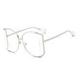 Hot Selling Wholesale Popular Clear Lens Eyewear Women Fashion Females Eyewear Sunglasses With Pearls