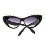 New Fashion Bling Cateye Pearl Diamond Cat Eye Rhinestone Women Sunglasses