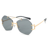 Wholesale Fashion Women Rimless Metal Sunglasses Sun Glasses