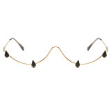 Fashion Luxury Rhinestone Eyeglasses Glass Frames With Diamond