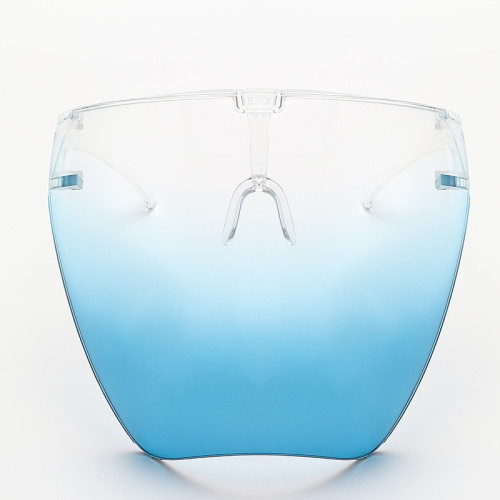 2021 Men Women Plastic Anti Fog Trendy Transparent Clear Colorful Over Size Oversized Visor Glasses Sunglass Face Screen Shield