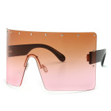 2021 Trending Uv400 Gafas Oversized Shades Sun Glasses Integrated Sunglasses