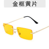 2021 Gafas Sin Marco Small Rimless Sunglasses Rectangle Frameless Sun Glasses