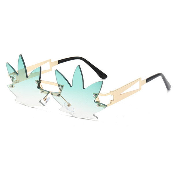 Trendy New Fasion Womans Stylish Vogue Eyewear Maple Leaf Sunglasses