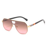 Gradiant Color Lens Metal Frame Ladies Sun Glasses Shades Sunglasses For Women 2021