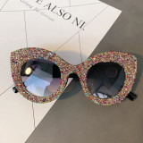 High Fashion Cateye Oversized Rhinestone Cat Eye Sunglasses Women With Diamonds