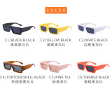 Small Square Fashion Woman Black And White Shades Designer Sunglasses