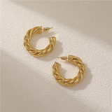 Fashion 18K Earrings Jewelry 18 K Gold Plated Hoop Earrings For Women