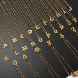 Wholesale Dainty Gold Plated Pendant Necklaces Statement Jewelry Alphabet Initial Letter Necklace