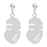 Hollow Smooth Irregular Geometry Face Earrings