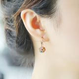 High Quality Boucle D'Oreille Femme Austrian Crystal Ball Hoop Earrings