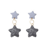 Double Side Star Fabric Earrings