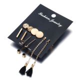 5Pairs/Lot Star Metal Earring Sets For Multiple Piercings