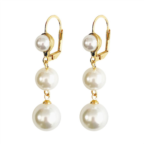 Bridal Stainless Clip On Pearl Earrings For Women