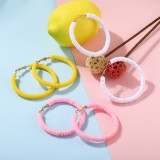 Colorful Big Earrings Large Earring Hoops Plastic