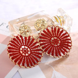 Multi Color Hand Knitting Drop Fashion Macrame Earrings Thailand