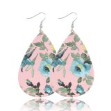 Fashion Leaf Leather Earrings Teardrop Shapes