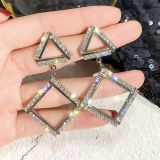 Metal Triangle Dangle Drop Gold Geometric Earrings Jewelry For Women Costume