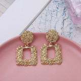 Vintage Large Square Dangle Earrings For Party