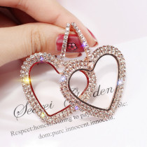 Hot Selling Wedding Cc Heart Stud Earrings Crystal Heart Earrings