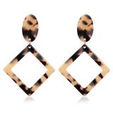 Marble Pattern Geometric Dangle Square Acrylic Earrings Colorful Earrings