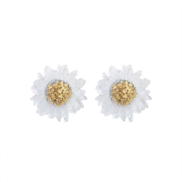 Clear Resin Flower Acrylic Fashion Earrings