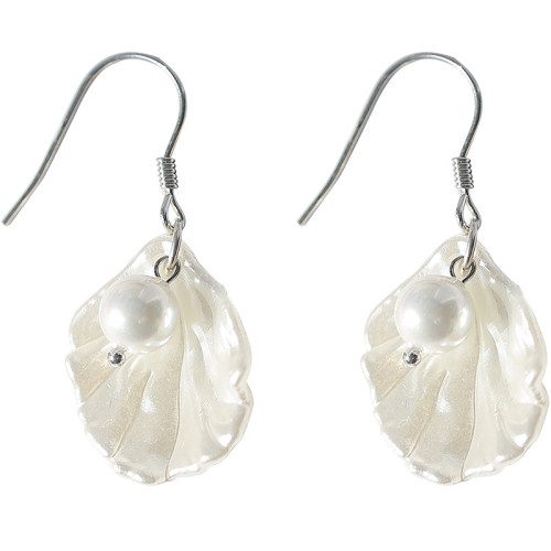 Romantic Hook Drop Mother Of Pearl Shell Earrings For Girls